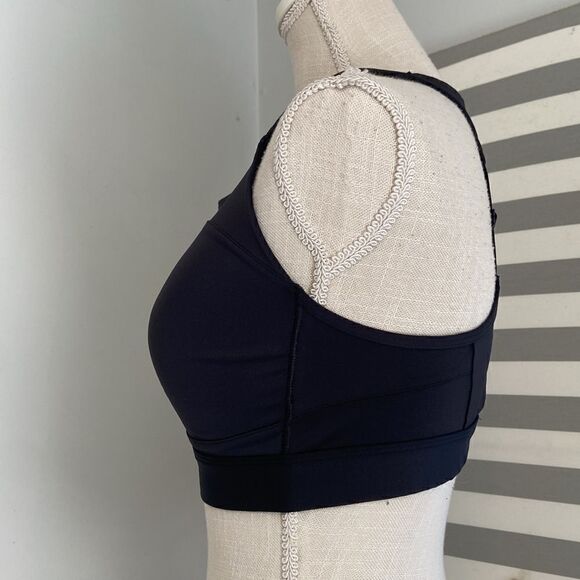 Gymshark Black Zipper Front Racer Back Athletic Sports Bra Size XS - Picture 3 of 7